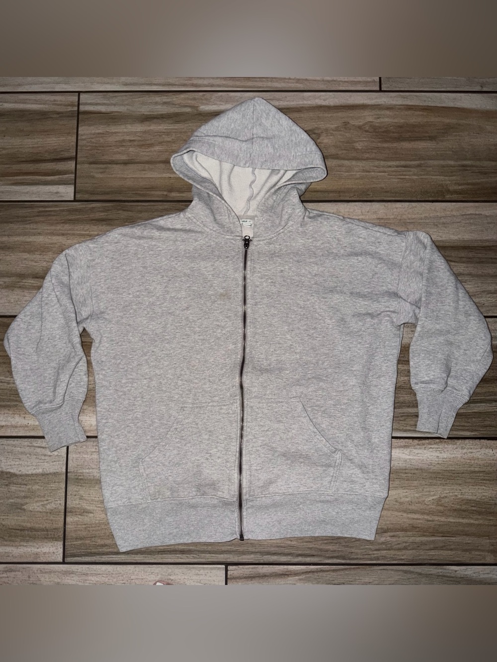 Aerie Heather Gray Full-Zip Hooded Sweatshirt